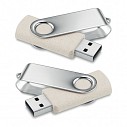 Memory stick-uri USB ecologice promotionale cu cu protectie metalica glisanta - MO9871I