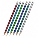 Creioane promotionale din lemn cu radiera si corp colorat- R73771