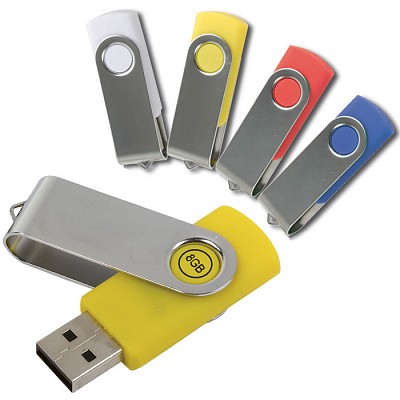 stickuri USB cu protectie metalica glisanta si capacitate de 8 GB 12468
