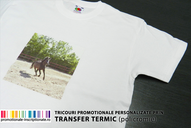 tricouri personalizate prin transfer termic de policromie (color print)