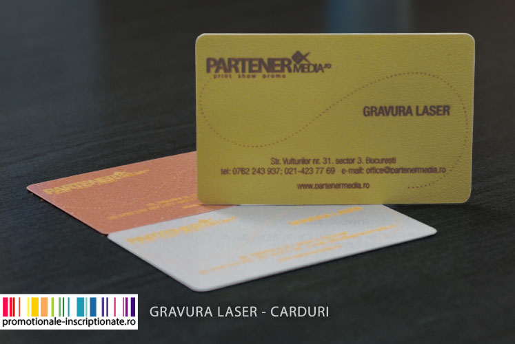 Carti de vizita si carduri inscriptionate prin gravura laser