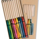 Seturi de creioane colorate promotionale in cutie din carton - AP761186