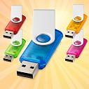 Stick-uri USB promotionale de 2GB din plastic cu capac glisant din aluminiu - 12351601