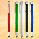 Pixuri promotionale din plastic cu touch pen si grip cu model - 10673704