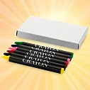 Cutii promotionale cu sase creioane cerate de diferite culori - 10617100