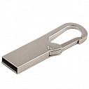 Memory stick-uri USB promotionale din metal cu carabina pentru prindere - CM1217