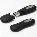 Stick-uri USB promotionale din silicon cu corp ergonomic si capac protector - CM1012