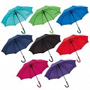 Umbrele promotionale automate cu 8 panele colorate si maner curb asortat - 0103324