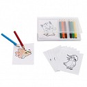 Seturi de creioane promotionale cu 12 carti de colorat - 0504096