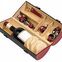 Seturi de vin cu 5 piese si cutie din piele artificiala - 0301423