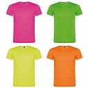 Tricouri de copii din poliester cu maneca scurta in culori fluorescente - CA6534C