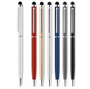 Pixuri promotionale din aluminiu cu capat touch pen si finisaje cromate - MO8209