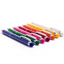 Pixuri promotionale colorate cu capat touch pen si inele decorative - V1657