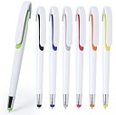 Pixuri promotionale din plastic cu design modern si varf touch pen colorat - V1820