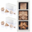 Seturi de jocuri promotionale puzzle 3D din lemn in cutie alba - V6031