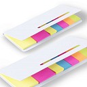 Seturi de etichete colorate pentru notite cu coperti albe din carton - V2843
