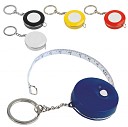 Brelocuri promotionale cu ruleta cu forma rotunda si inel metalic pentru chei - 16430