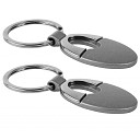 Brelocuri promotionale ovale cu inel metalic pentru chei - 13918