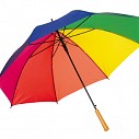 Umbrele multicolore automate promotionale cu deschidere de 103 cm si maner din lemn - 0103369