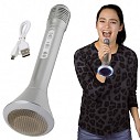 Microfoane wireless promotionale pentru karaoke cu lumina LED - 0406220