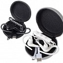 Casti audio wireless promotionale cu suport de fixare pentru urechi si husa rotunda asortata - 04062