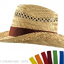 Palarii promotionale din paie, unisex - Cow Boy Straw Hat SCP3