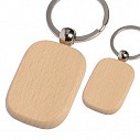 Brelocuri promotionale din lemn cu inel metalic pentru chei - 0407860