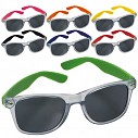 Ochelari de soare promotionali cu brate colorate si lentile negre - 0598