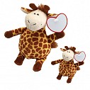 Girafe promotionale din plus cu inimioara din carton pentru personalizare - 0502106