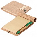 Notesuri ecologic din bambus cu 80 de foi si pix din bambus cu elemente din plastic - MO9570