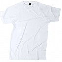 Tricouri albe promotionale din poliester cu guler rotund pentru copii - AP781854