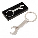 Brelocuri metalice promotionale cu forma de cheie franceza si inel pentru chei - R73183