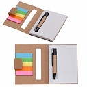 Mini notebook-uri promotionale cu pix inclus si etichete adezive colorate - R73667