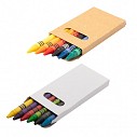 Seturi de 6 creioane cerate colorate in cutie din carton - R73769 Seturi de 6 creioane cerate colorate in cutie din carton - R73769