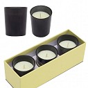 Seturi de 3 candele din sticla cu lumnari parfumate - R17478
