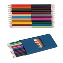  Seturi de 12 creioane colorate promotionale duble, in cutie din carton - R73787