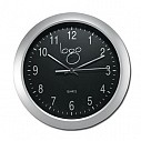 Ceasuri promotionale rotunde de perete cu carcasa argintie din plastic de 31 cm - 44102