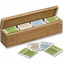 Cutii promotionale din lemn de bambus cu 40 plicuri de ceai Sonnentor - 96037
