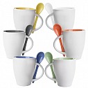 Cani ceramice promotionale cu lingurita si interior colorate - AP862000 Cani ceramice promotionale cu lingurita si interior colorate - AP862000