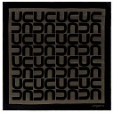 Esarfe negre-aurii din matase cu design Ungaro - Monogramma UFS412 Esarfe negre-aurii din matase cu design Ungaro - Monogramma UFS412