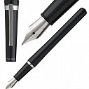 Stilouri metalice de lux, cu capac, corp negru si accesorii cromate - Nina Ricci Embleme RSN2192