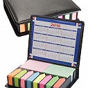 Seturi promotionale de etichete adezive colorate in cutie din imitatie de piele - AP809320
