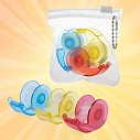 Seturi de 3 mini dispensere din plastic colorat cu scotch - AP741799 Seturi de 3 mini dispensere din plastic colorat cu scotch - AP741799