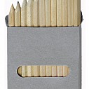 Creioane colorate cu forma hexagonala din lemn - 2474
