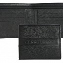 Portofele negre din piele, Cerruti, cu buzunar interior cu fermoar - Dock NLW221