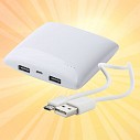 Powerbank promotional cu 2 porturi USB si capacitate de 6000 mAh - AP741938 Powerbank promotional cu 2 porturi USB si capacitate de 6000 mAh - AP741938