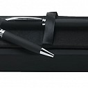 Seturi de pixuri metalice negre cu accesorii cromate Cerruti - Soft NPBR491