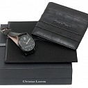 Seturi cu ceasuri Christian Lacroix cu portofele negre din piele naturala - LPMW424