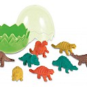 Seturi promotionale compuse din 8 radiere dinozaur, cu suport in forma de ou - 91928