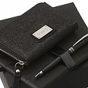 Seturi de pixuri cu portofele negre din imitatie de piele - Ungaro UPBC328 Seturi de pixuri cu portofele negre din imitatie de piele - Ungaro UPBC328